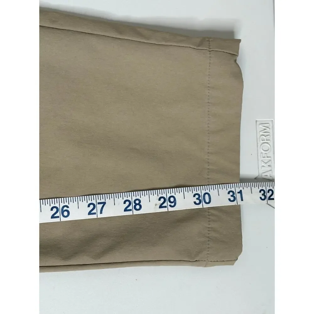 FIGS FIGSPRO Pants Mens M Tan Tailored Trouser Scrub Chino Stretch Slim Snap Zip